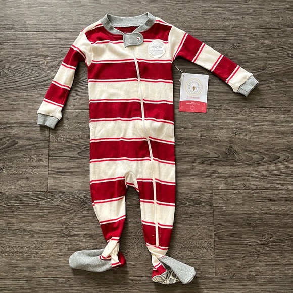 Burt's Bees Baby Other - NEW Burt’s Bees pajamas Red & White Stripe